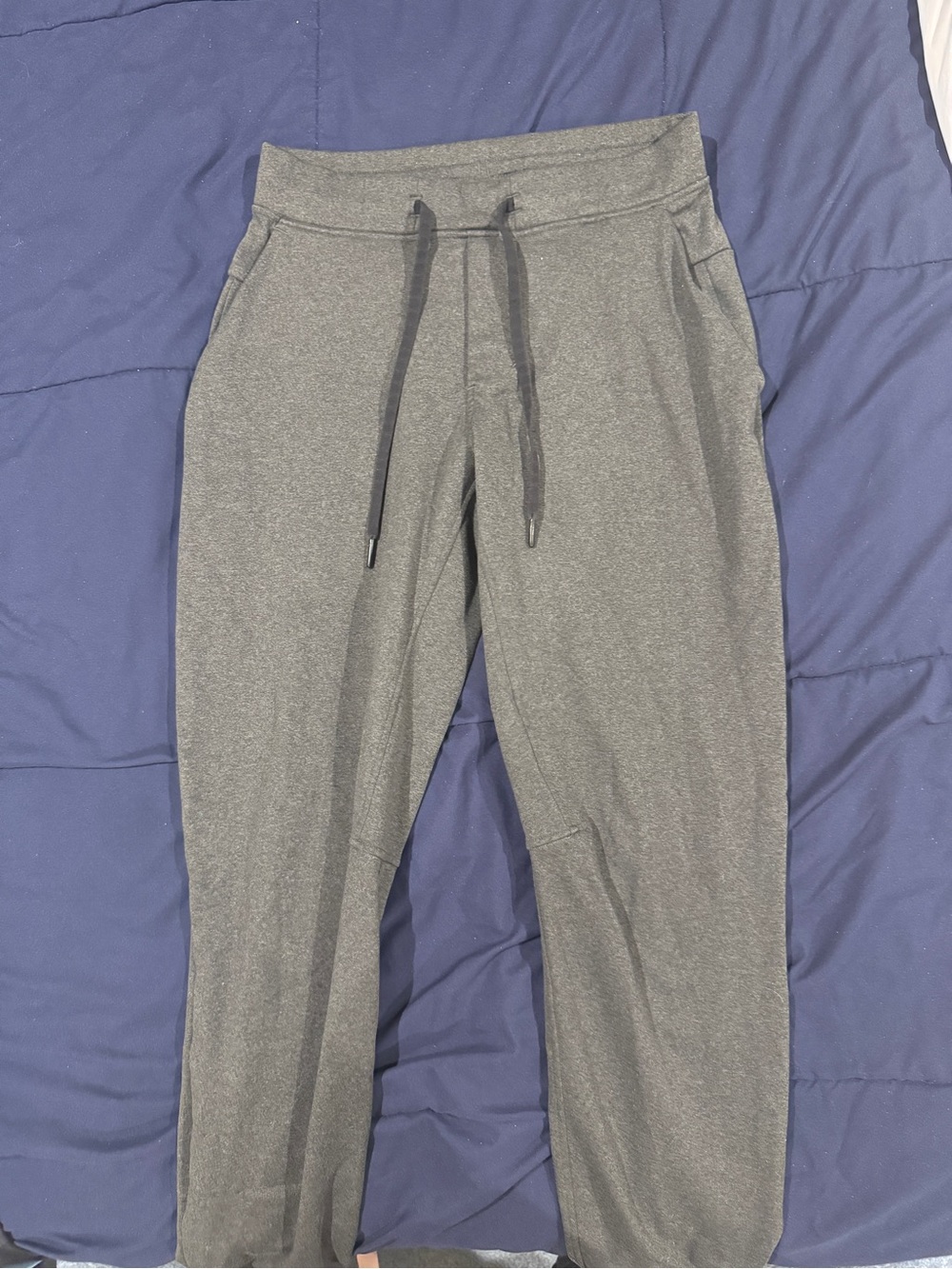Men's Gray Lululemon Fleece Drawstring Jogger Pants